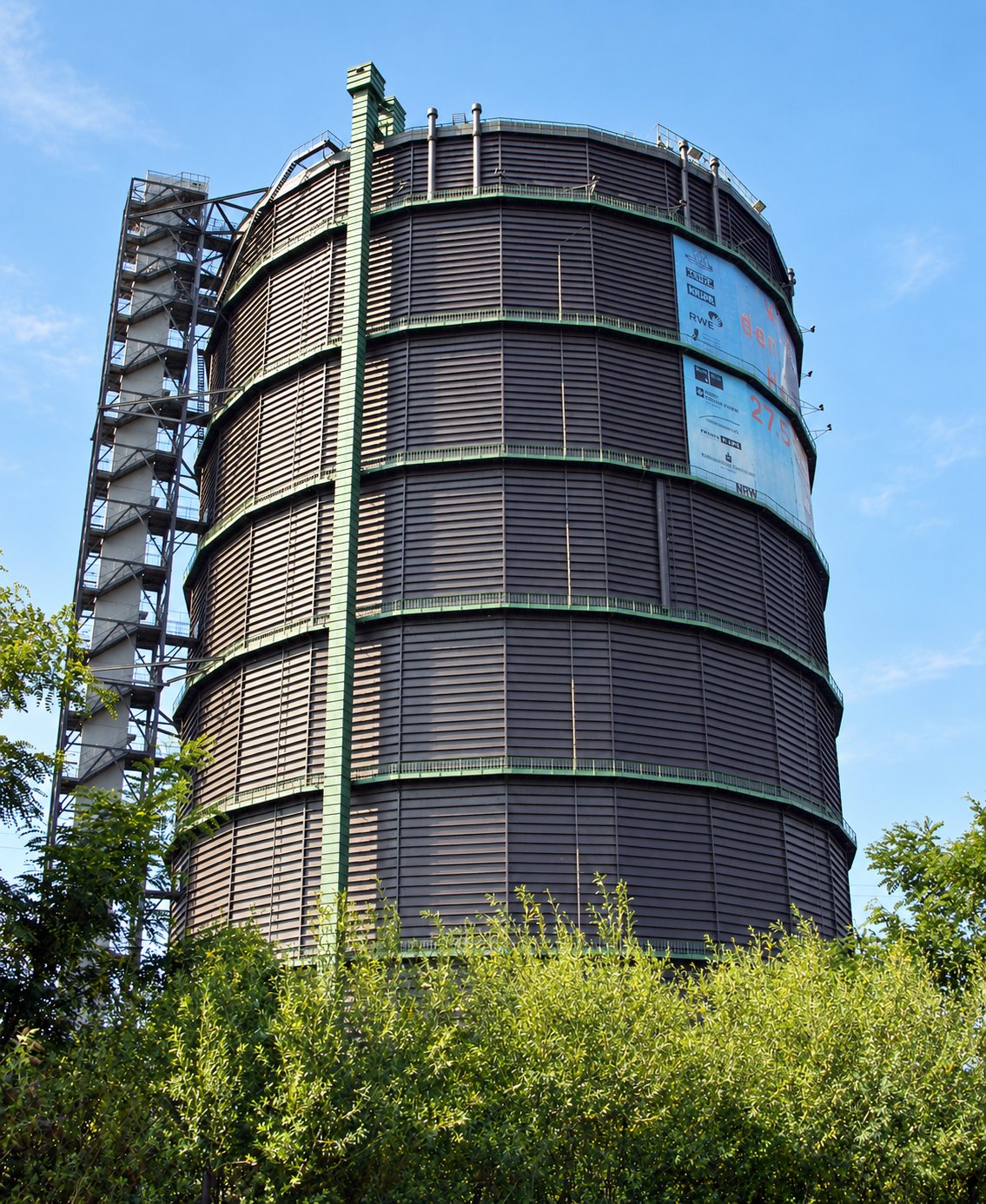 AI editorial illustration of gasometer oberhausen.