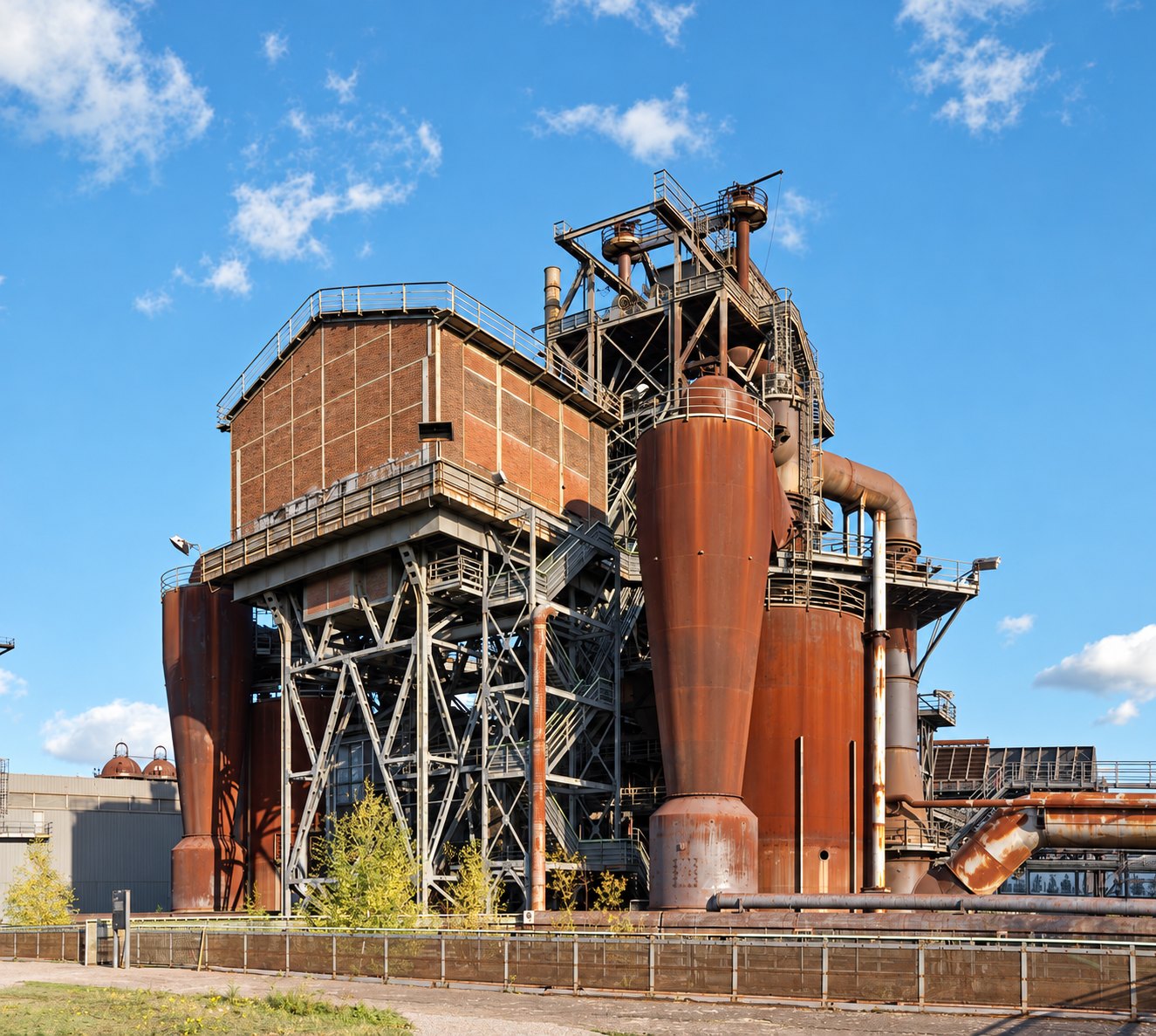 AI editorial illustration of landschaftspark.