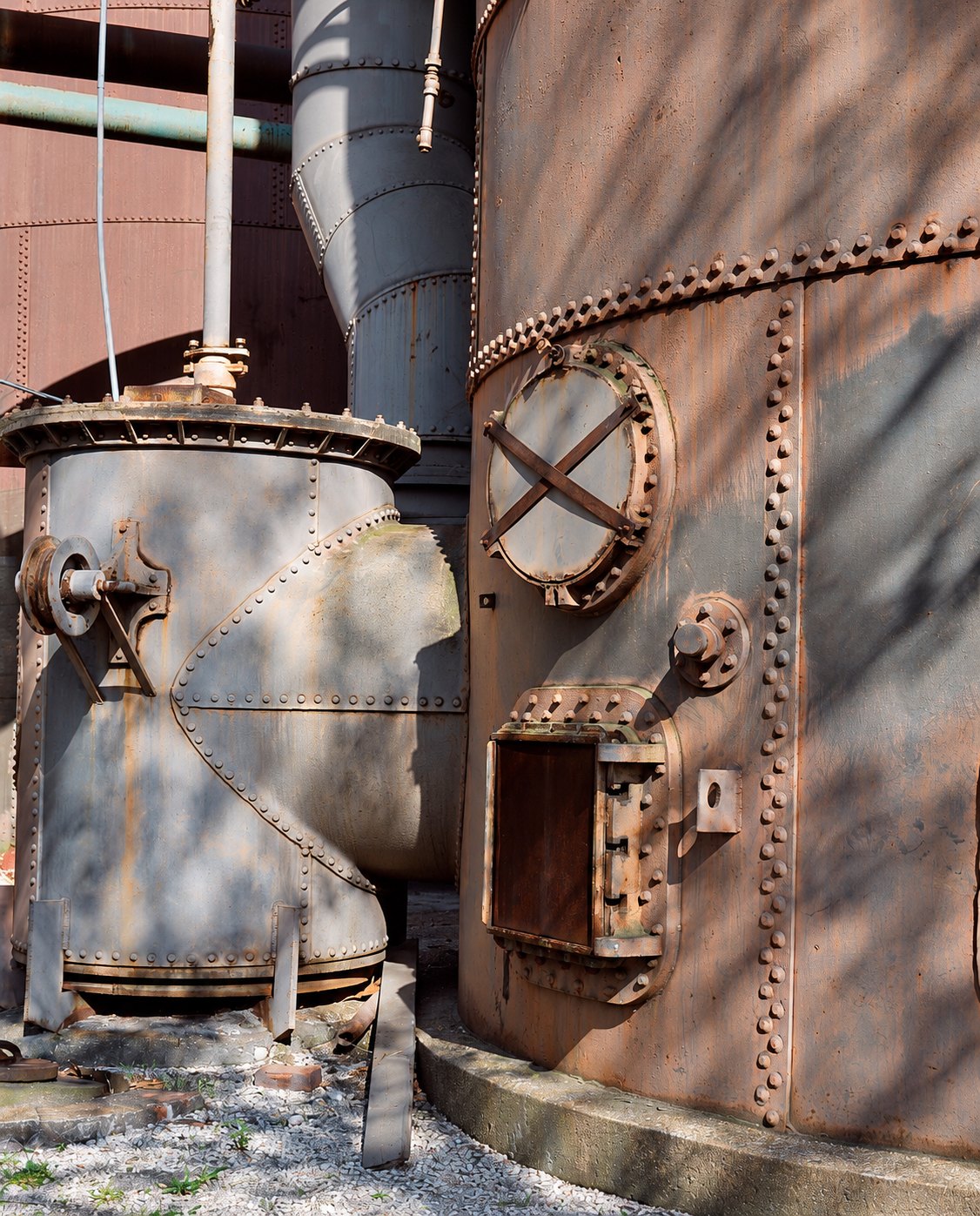 AI editorial illustration of sloss furnaces.