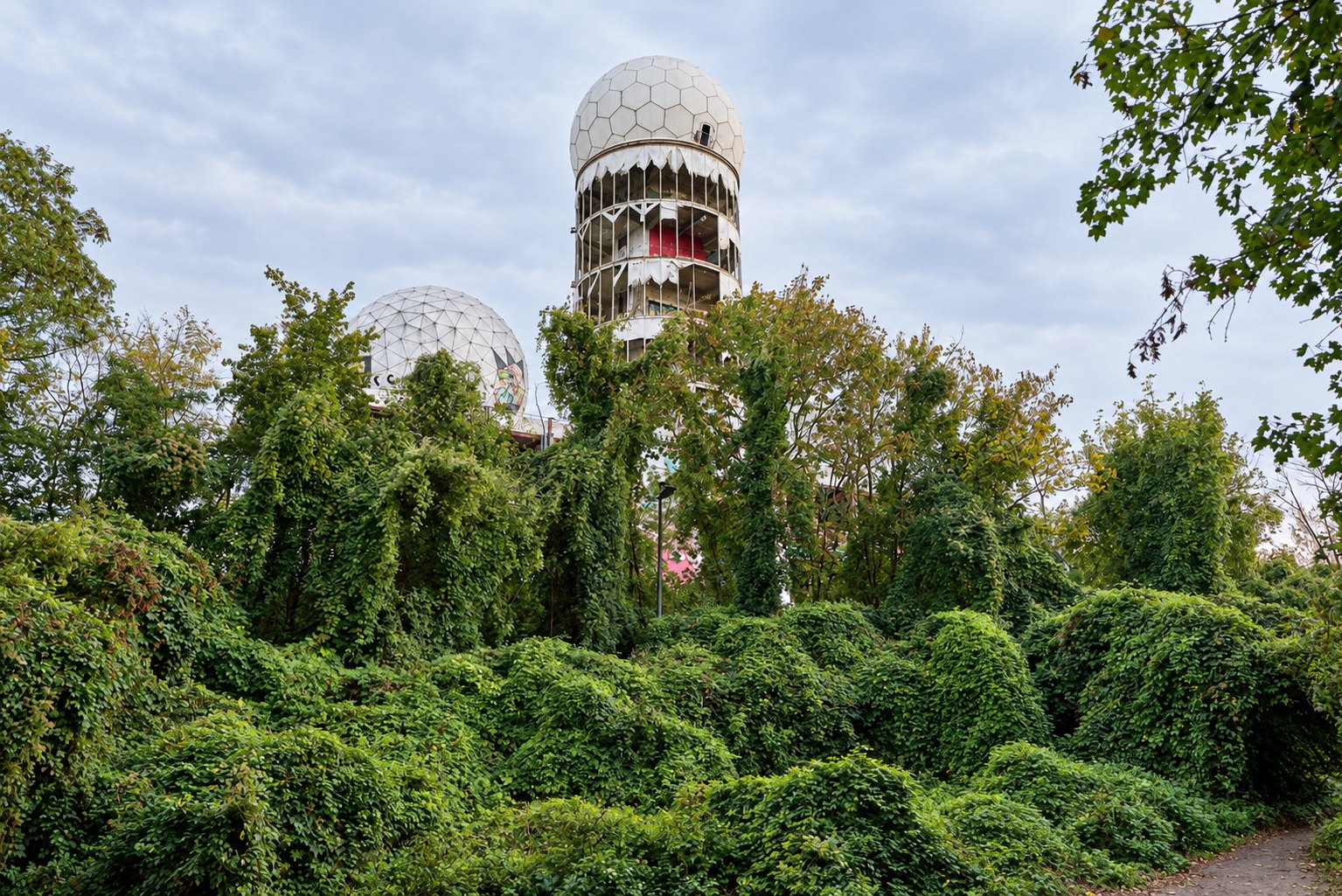 AI editorial illustration of teufelsberg.